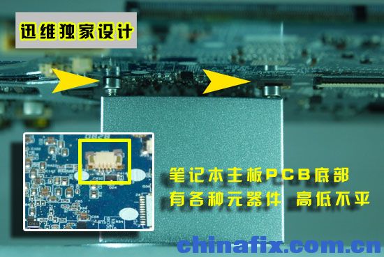 迅维设计笔记本主板PCB底部