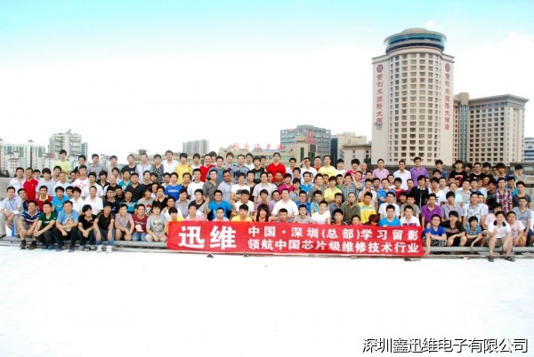 在公司楼顶集体合影 