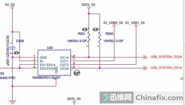USB供电芯片（U46\\U32)发烫