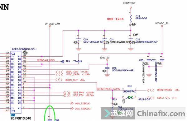 屏接口查背光工作件