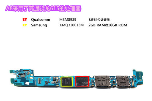 三星智能手机Galaxy A8拆解