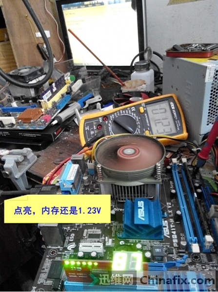 asus华硕P5G41T-M LX V2点不亮 图4