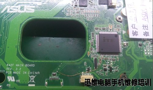 华硕P42F不上电风扇不转维修（图1）