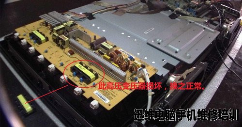 长虹液晶电视LT32729背光变压器损坏维修