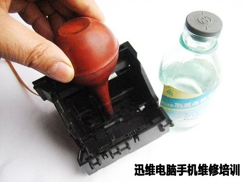 Epson M1+打印机喷墨头严重堵塞断线维修 图28