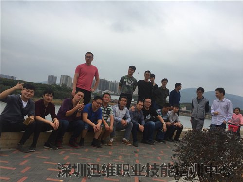 迅维手机维修培训－清明立新湖边一日游