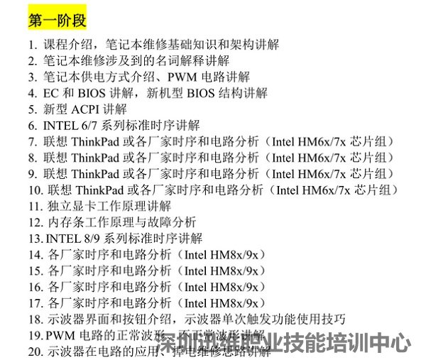 迅维笔记本电脑 硬件维修 培训介绍