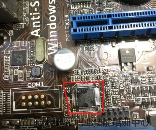 华硕P8H61-M-LX3-PLUS不触发、不复位 电脑开不开机维修 图2