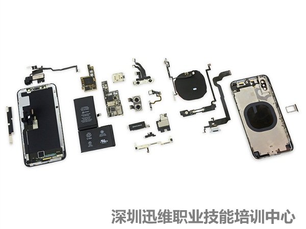 iPhone X拆解全家福