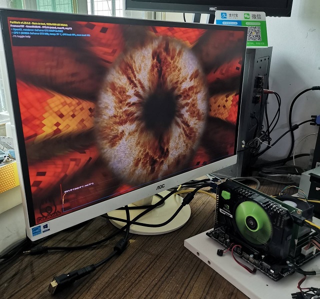 翔升GTX650显卡花屏，跑3D显示驱动停止响应维修