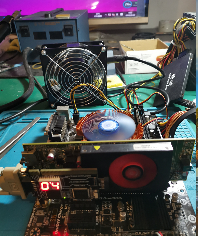 技嘉GA-H81M-DS2主板启动后10~12秒掉电，显示屏不亮维修 图3