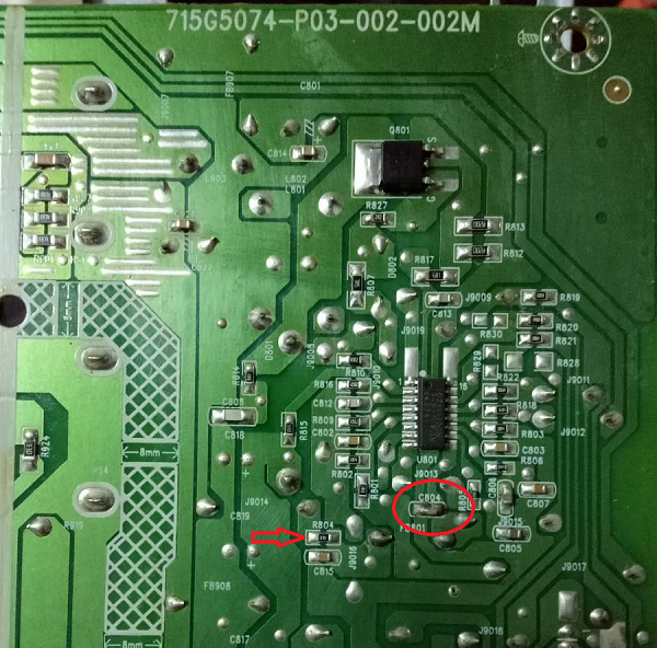 AOC E2752V显示器黑屏不显示维修 图2