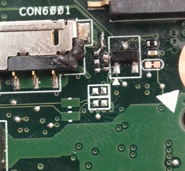 迅维实地学员分享：华硕Asus GL553VW_2.0笔进水不开机维修 图4