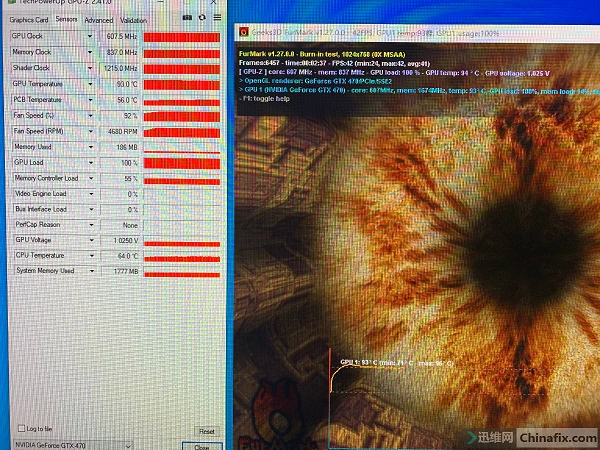 公版GTX470显卡开机显示器花屏维修 图4