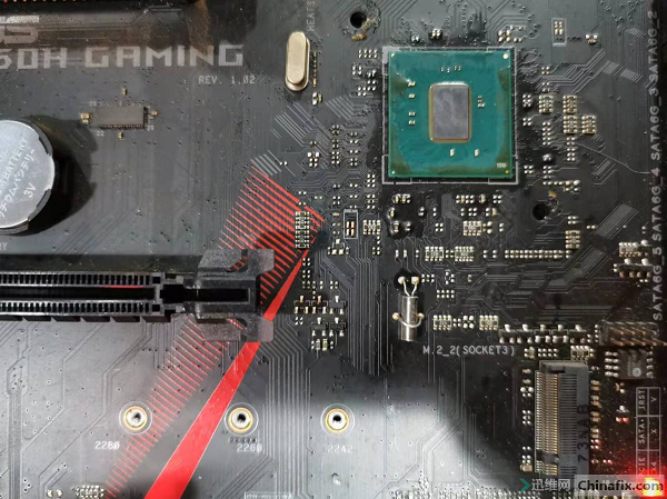 华硕ROG玩家国度B250H GAMING主板开机点不亮维修 图3